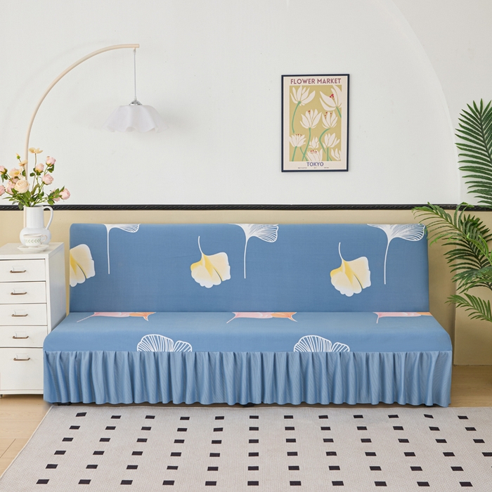 91家纺网 家纺一手货源 找家纺 兴俪韵家纺 2025新款裙边图案沙发床套-贵妃 银杏叶