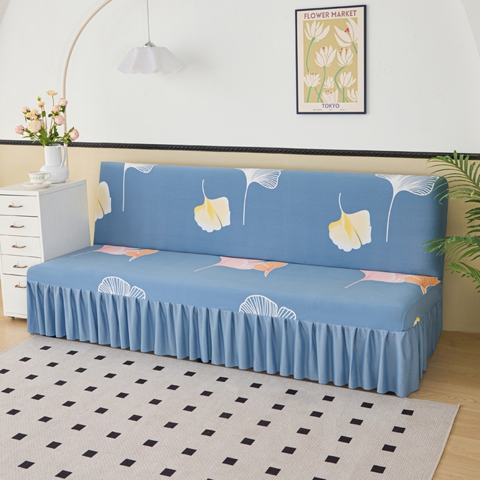 91家纺网 家纺一手货源 找家纺 兴俪韵家纺 2025新款裙边图案沙发床套-贵妃 银杏叶