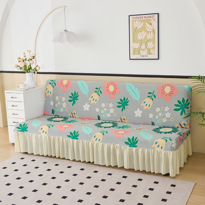 91家纺网 家纺一手货源 找家纺 兴俪韵家纺 2025新款裙边图案沙发床套-贵妃 植物花卉