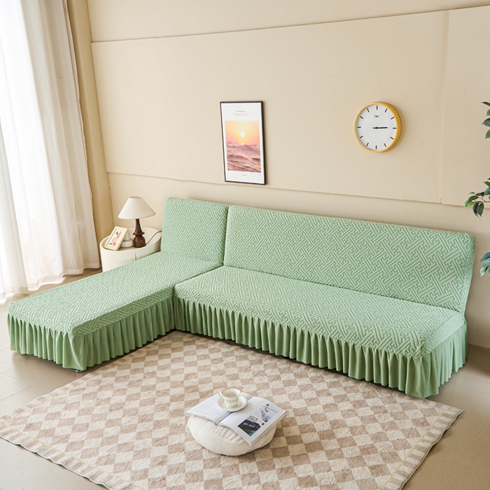 91家纺网 家纺一手货源 找家纺 （总）兴俪韵家纺 2025新款裙边款非字格无扶手沙发套