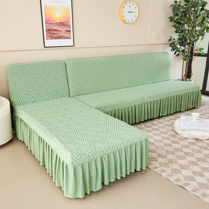 91家纺网 家纺一手货源 找家纺 （总）兴俪韵家纺 2025新款裙边款非字格无扶手沙发套