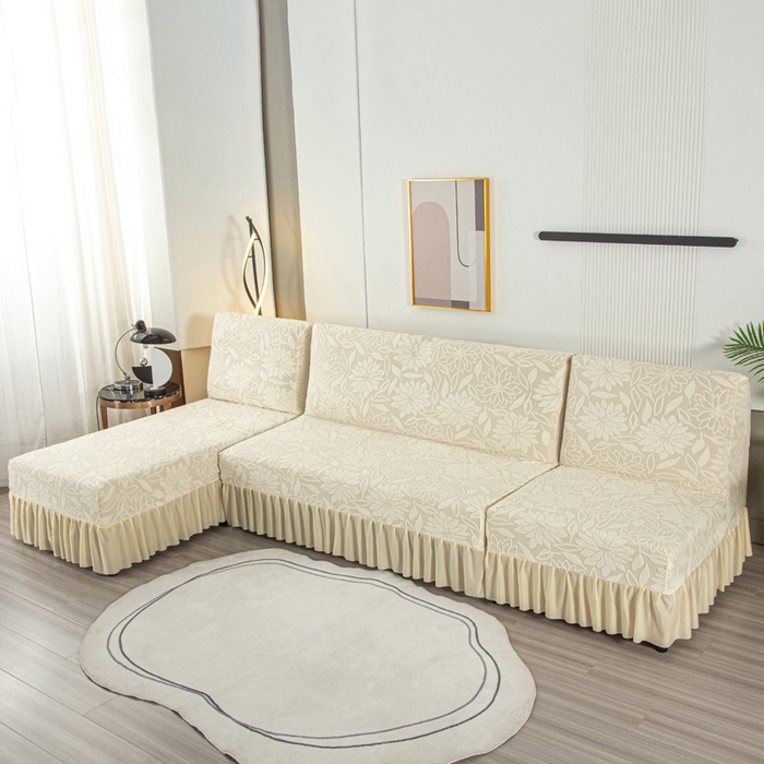 （总）兴俪韵家纺 2025新款太阳花大无扶手弹力全包沙发套