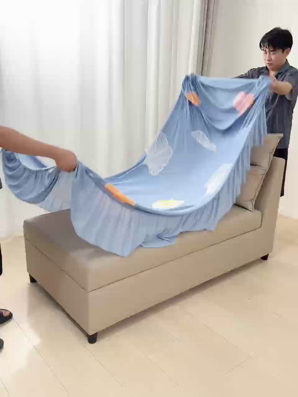 91家纺网 家纺一手货源 找家纺 （总）兴俪韵家纺 2025新款图案大无扶手弹力全包沙发套