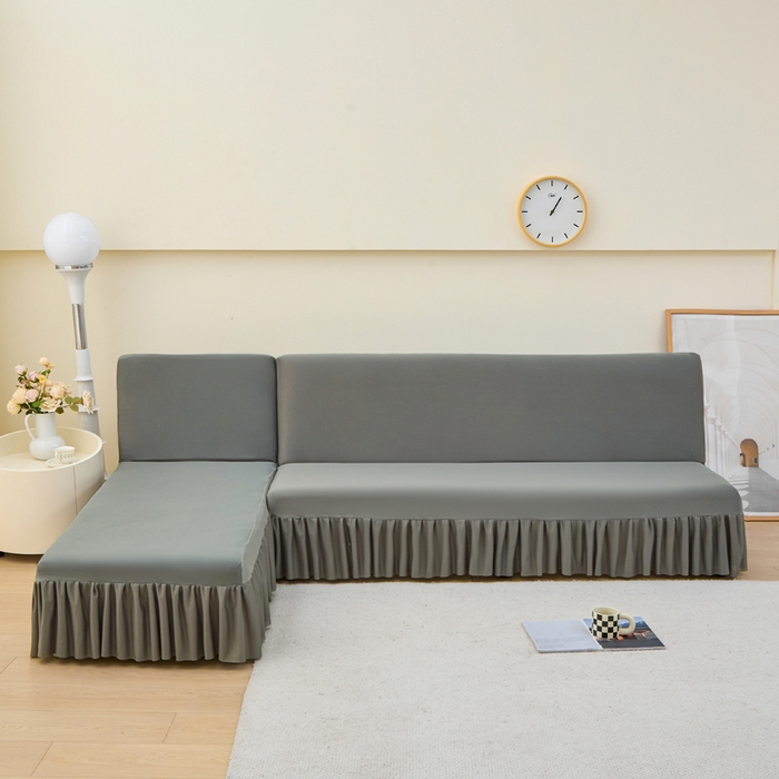 91家纺网 家纺一手货源 找家纺 （总）兴俪韵家纺 2025新款裙边款纯色无扶手沙发床套