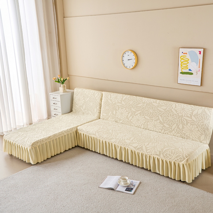 91家纺网 家纺一手货源 找家纺 （总）兴俪韵家纺 2025新款裙边款太阳花无扶手沙发床套