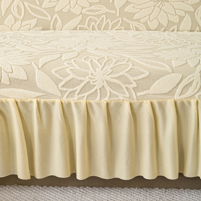 91家纺网 家纺一手货源 找家纺 （总）兴俪韵家纺 2025新款裙边款太阳花无扶手沙发床套