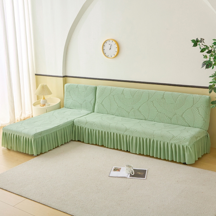 91家纺网 家纺一手货源 找家纺 （总）兴俪韵家纺 2025新款裙边款大枫叶无扶手沙发床套