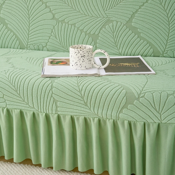 91家纺网 家纺一手货源 找家纺 （总）兴俪韵家纺 2025新款裙边款大枫叶无扶手沙发床套