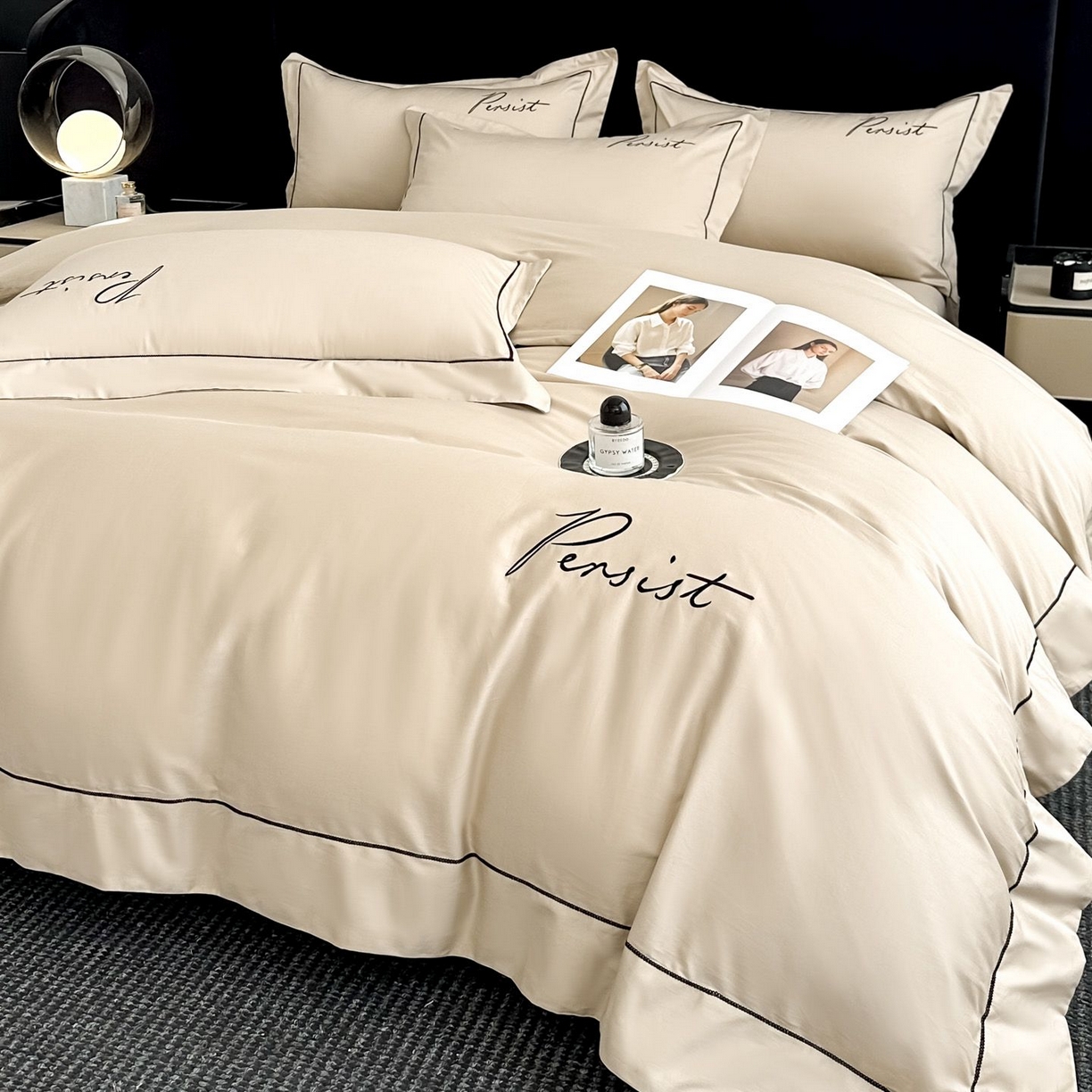 91家纺网 家纺一手货源 找家纺 （总）【控价】新方向 2026新款刺绣全棉100s贡缎长绒棉四件套-持之以恒