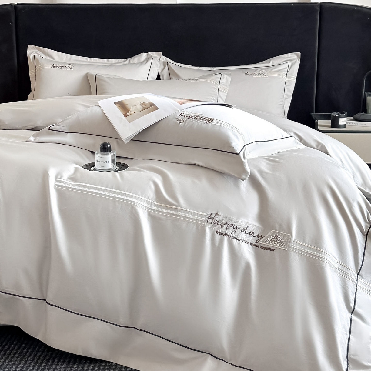 91家纺网 家纺一手货源 找家纺 （总）【控价】新方向 2026新款刺绣全棉100s贡缎长绒棉四件套-亚瑟