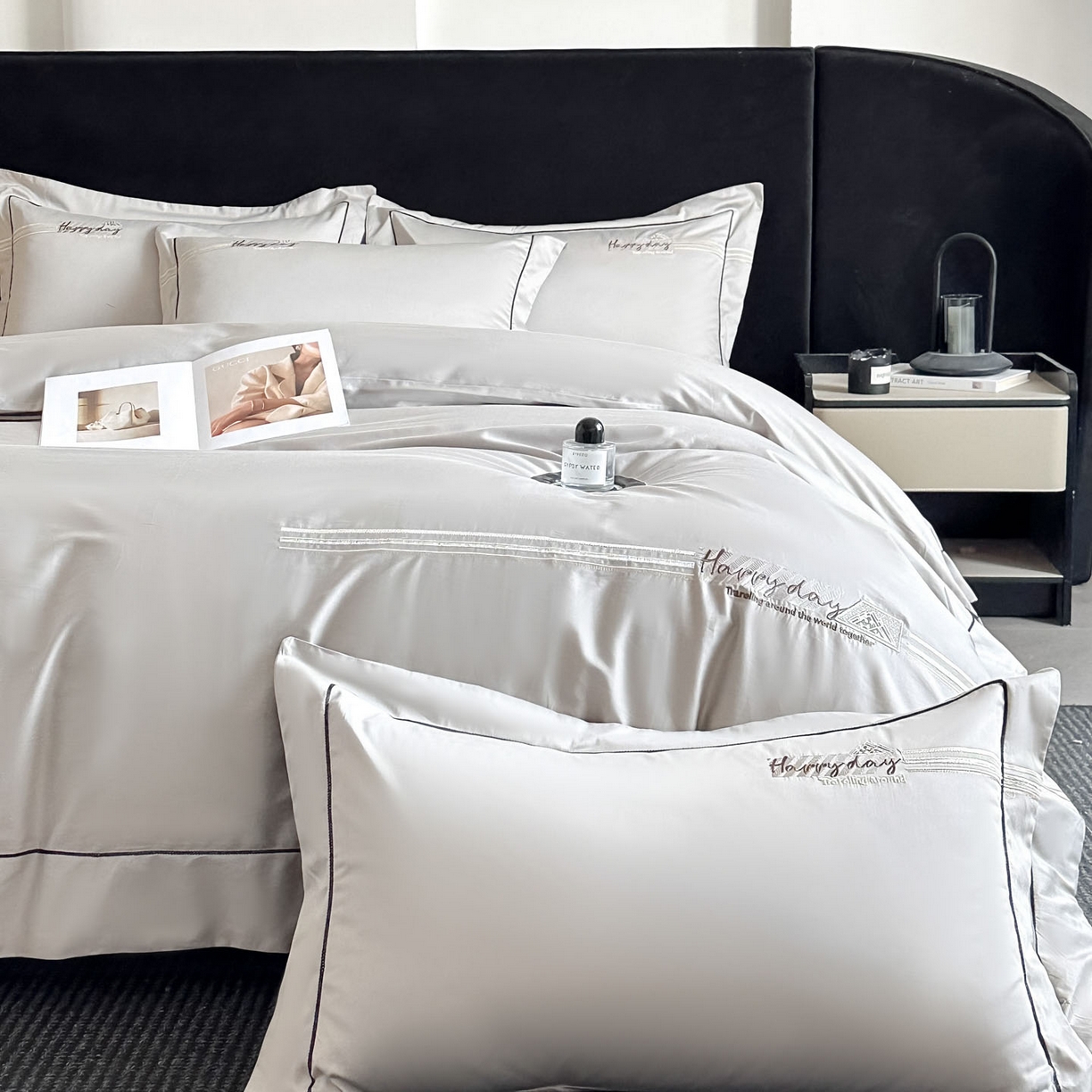 91家纺网 家纺一手货源 找家纺 （总）【控价】新方向 2026新款刺绣全棉100s贡缎长绒棉四件套-亚瑟