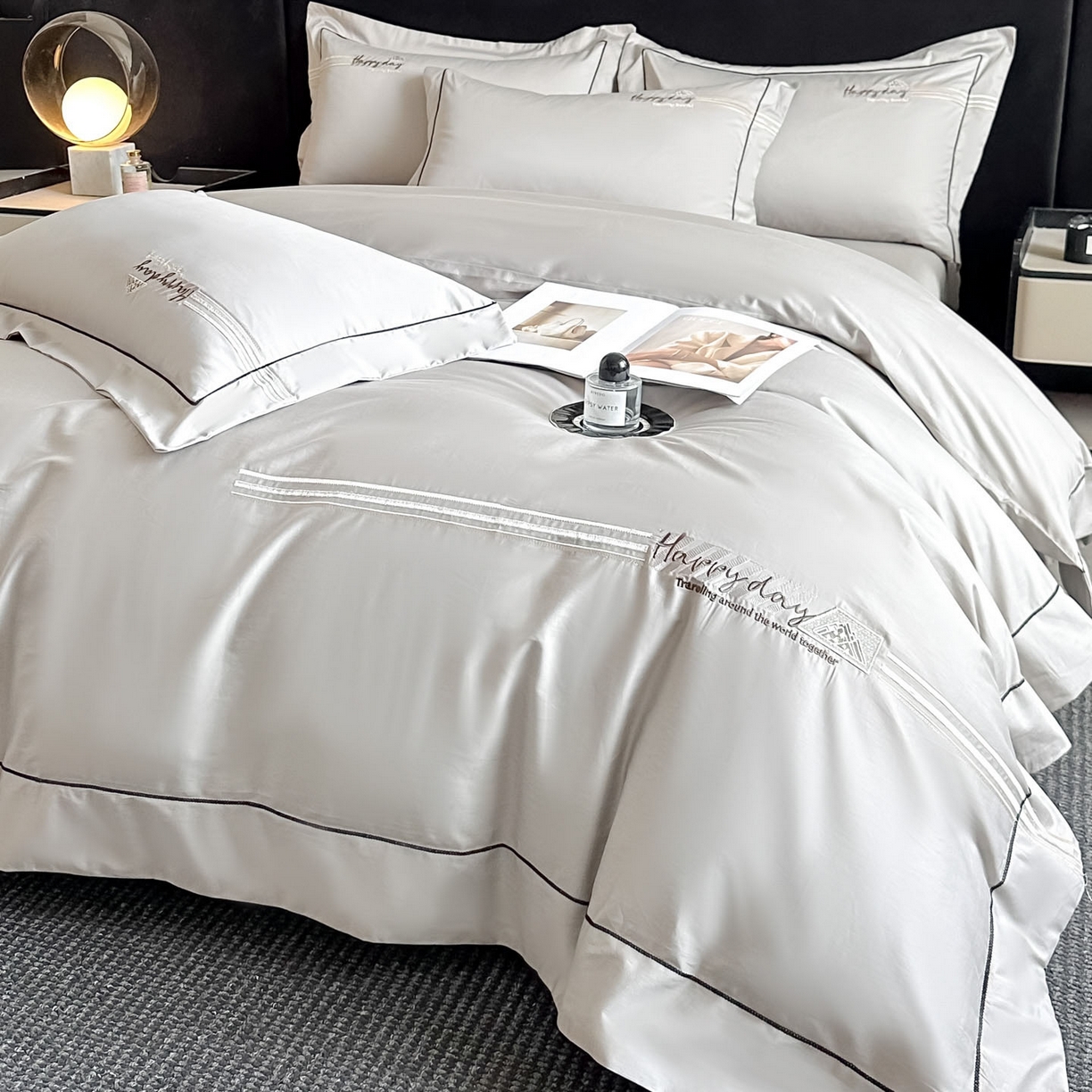 91家纺网 家纺一手货源 找家纺 （总）【控价】新方向 2026新款刺绣全棉100s贡缎长绒棉四件套-亚瑟