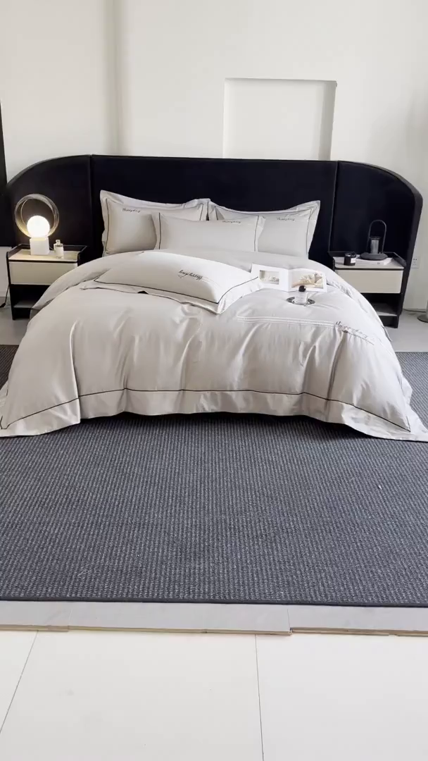 91家纺网 家纺一手货源 找家纺 （总）【控价】新方向 2026新款刺绣全棉100s贡缎长绒棉四件套-亚瑟