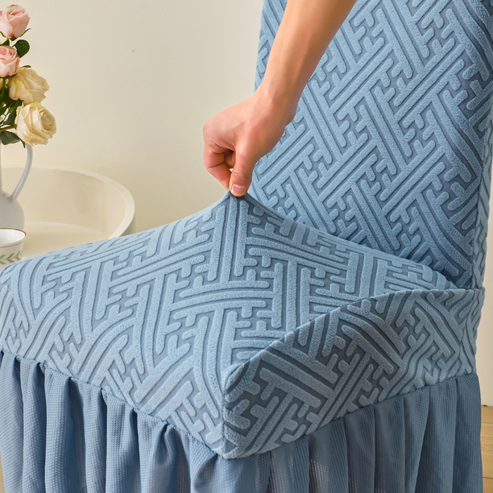 91家纺网 家纺一手货源 找家纺 （总）兴俪韵家纺 2025新款裙边非字格椅子套