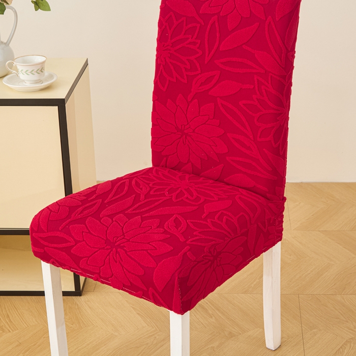 91家纺网 家纺一手货源 找家纺 兴俪韵家纺 2025新款全包太阳花椅子套 太阳花-大红