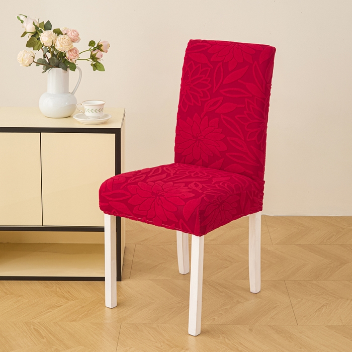 91家纺网 家纺一手货源 找家纺 兴俪韵家纺 2025新款全包太阳花椅子套 太阳花-大红