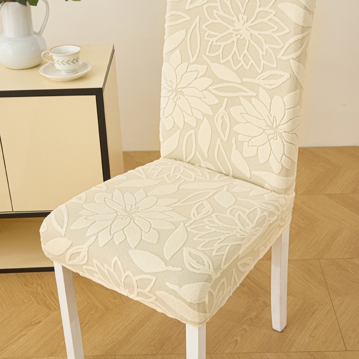 91家纺网 家纺一手货源 找家纺 兴俪韵家纺 2025新款全包太阳花椅子套 太阳花-米黄