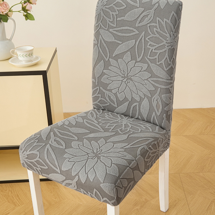 91家纺网 家纺一手货源 找家纺 兴俪韵家纺 2025新款全包太阳花椅子套 太阳花-浅灰