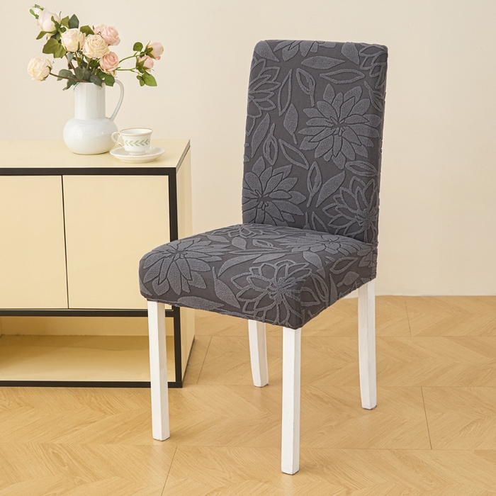 91家纺网 家纺一手货源 找家纺 兴俪韵家纺 2025新款全包太阳花椅子套 太阳花-深灰