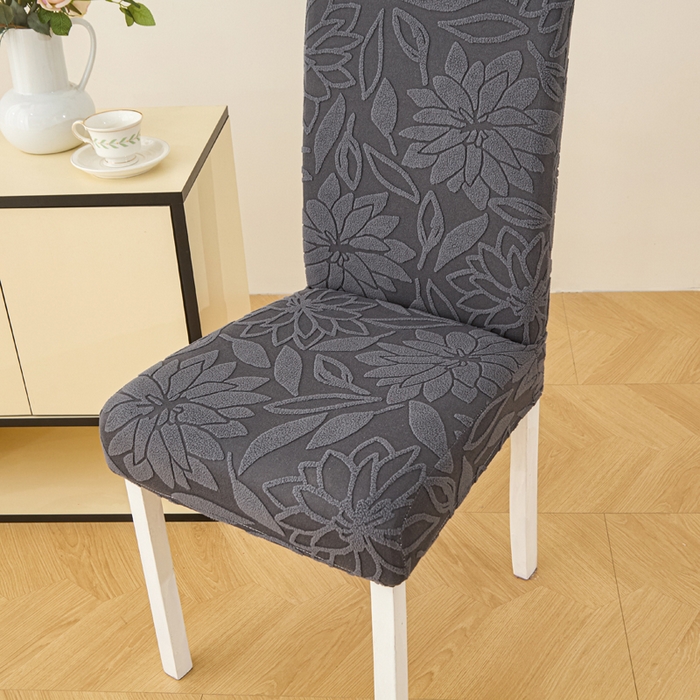 91家纺网 家纺一手货源 找家纺 兴俪韵家纺 2025新款全包太阳花椅子套 太阳花-深灰