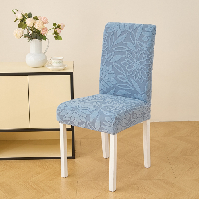 91家纺网 家纺一手货源 找家纺 兴俪韵家纺 2025新款全包太阳花椅子套 太阳花-天空蓝