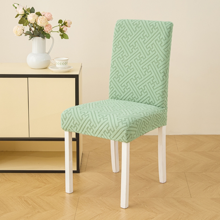 91家纺网 家纺一手货源 找家纺 兴俪韵家纺 2025新款全包非字格椅子套 非字格-薄荷绿