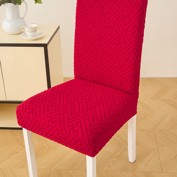 91家纺网 家纺一手货源 找家纺 兴俪韵家纺 2025新款全包非字格椅子套 非字格-大红