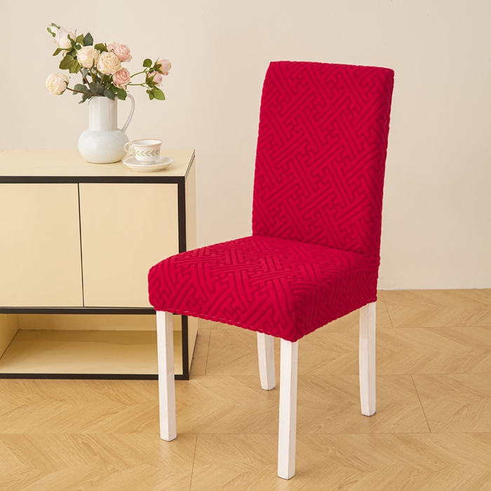 91家纺网 家纺一手货源 找家纺 兴俪韵家纺 2025新款全包非字格椅子套 非字格-大红