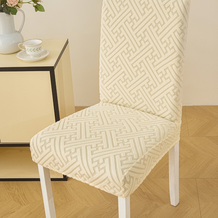 91家纺网 家纺一手货源 找家纺 兴俪韵家纺 2025新款全包非字格椅子套 非字格-米黄