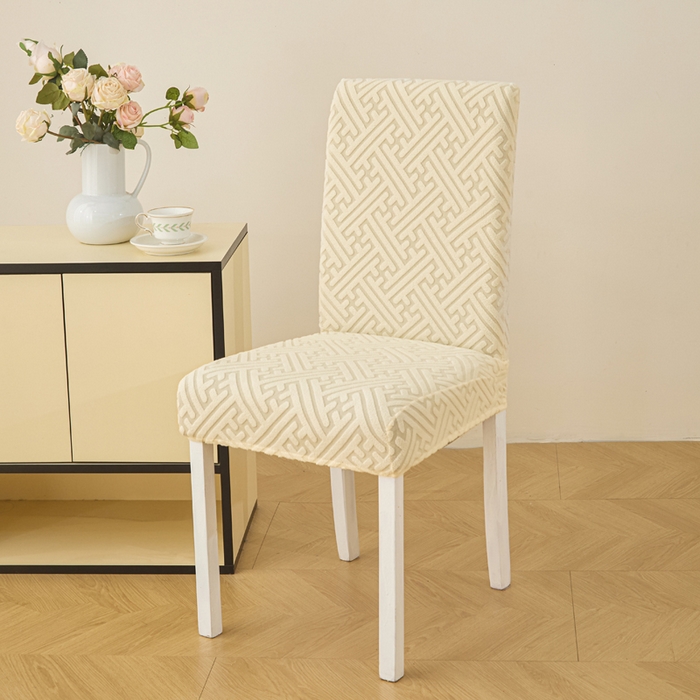 91家纺网 家纺一手货源 找家纺 兴俪韵家纺 2025新款全包非字格椅子套 非字格-米黄