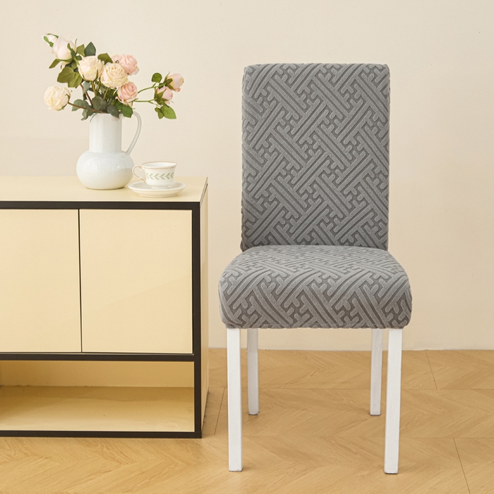 兴俪韵家纺 2025新款全包非字格椅子套 非字格-浅灰