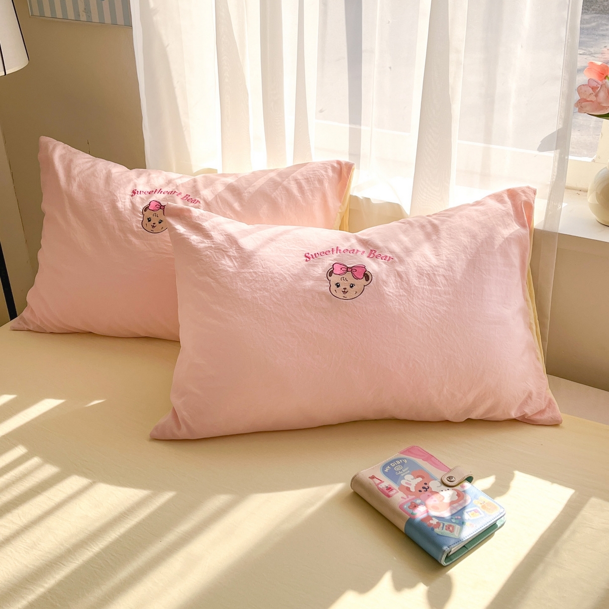 91家纺网 家纺一手货源 找家纺 （总）优承佳生活馆 2026新款软糯云朵棉刺绣三件套四件套单被套小熊系列-系列一