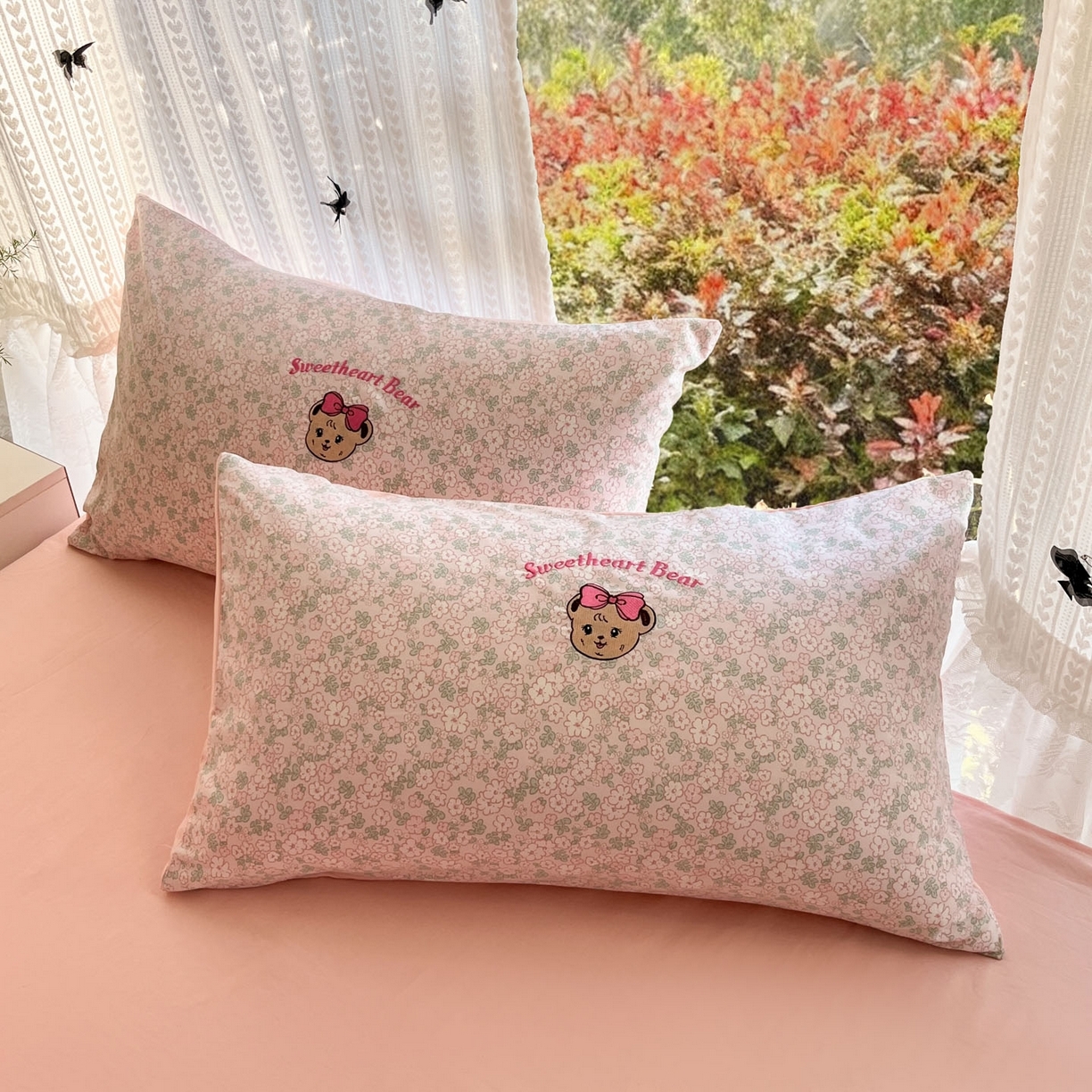 91家纺网 家纺一手货源 找家纺 （总）优承佳生活馆 2026新款软糯云朵棉刺绣三件套四件套单被套小熊系列-系列二