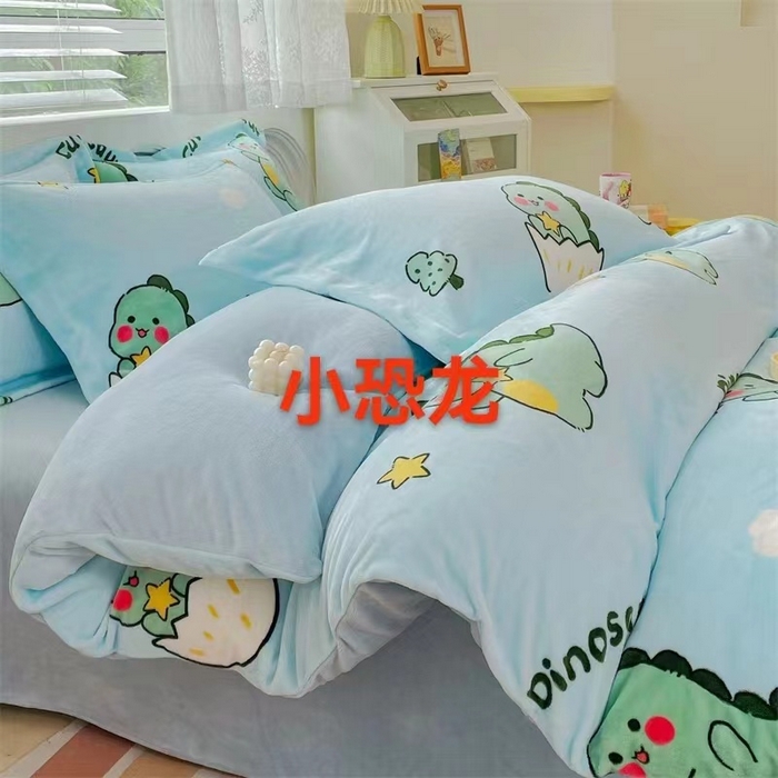 91家纺网 家纺一手货源 找家纺 （总）锦罗绣 2025新款230克牛奶绒印花单床单