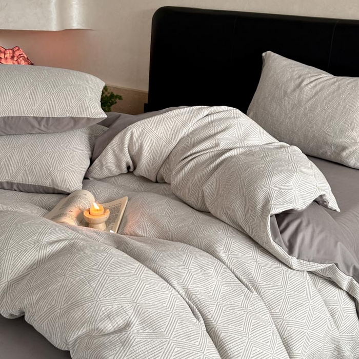 91家纺网 家纺一手货源 找家纺 （总）ab家纺 2026新款全棉纯棉三层纱提花四件套