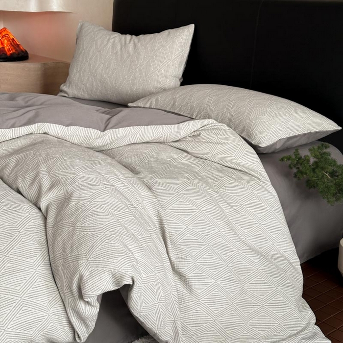 91家纺网 家纺一手货源 找家纺 （总）ab家纺 2026新款全棉纯棉三层纱提花四件套