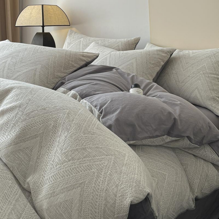 91家纺网 家纺一手货源 找家纺 （总）ab家纺 2026新款全棉纯棉三层纱提花四件套