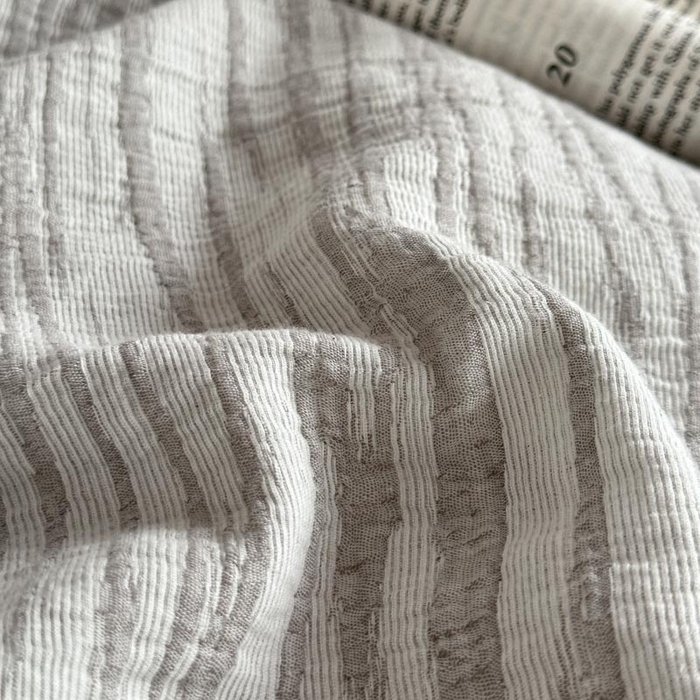 91家纺网 家纺一手货源 找家纺 ab家纺 2026新款全棉纯棉三层纱提花四件套 米亚-灰