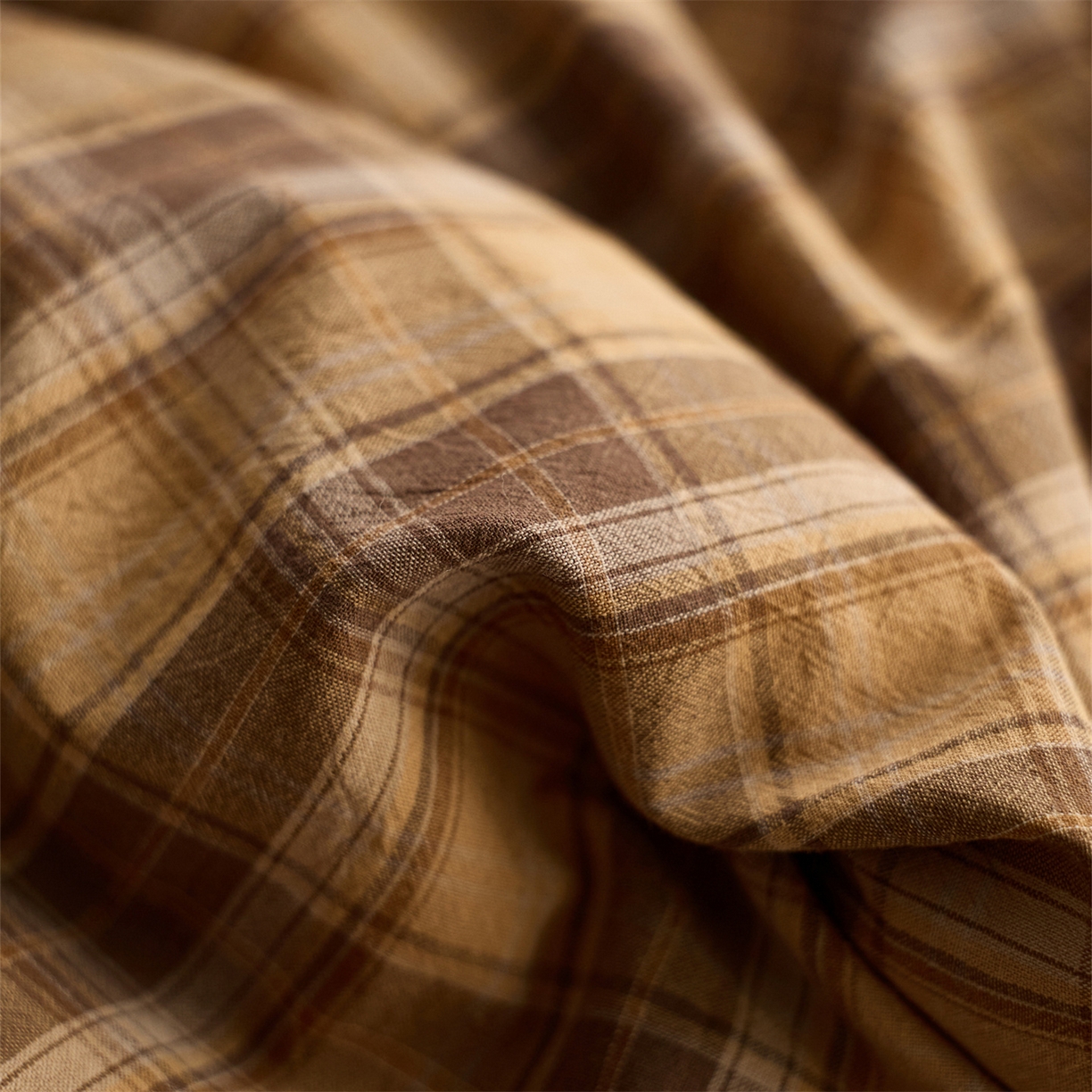 91家纺网 家纺一手货源 找家纺 启程家纺 2026新款纯棉水洗棉复古大格系列多规格纯棉四件套 苏格兰黄大格