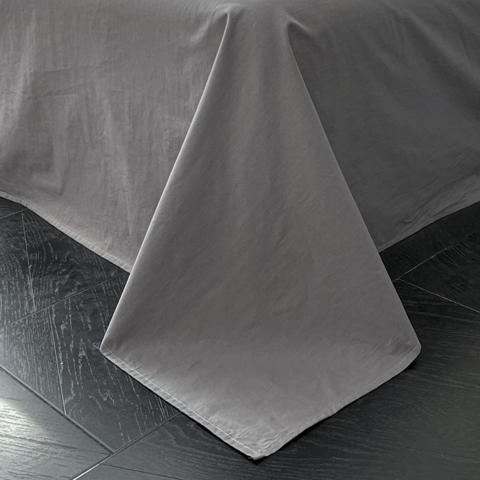 91家纺网 家纺一手货源 找家纺 ab家纺 2026新款全棉纯棉三层纱提花四件套 暖阳-灰