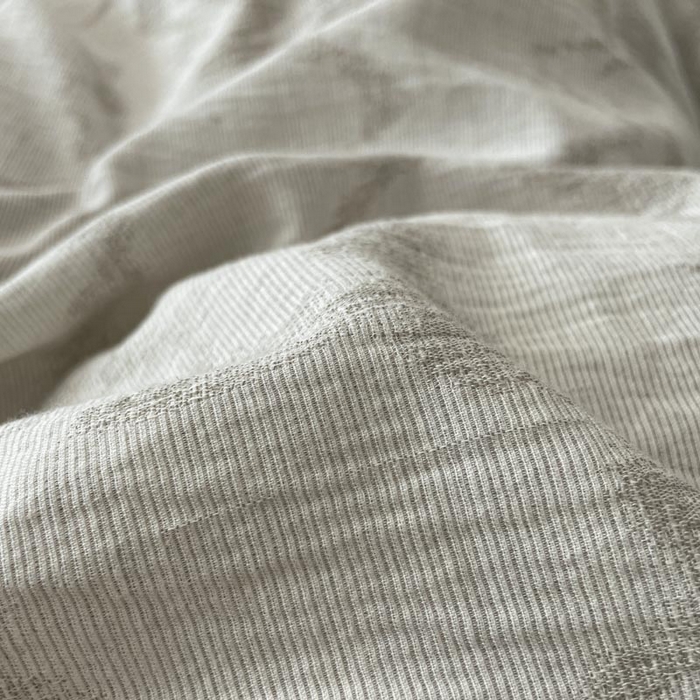 91家纺网 家纺一手货源 找家纺 ab家纺 2026新款全棉纯棉三层纱提花四件套 素影-灰