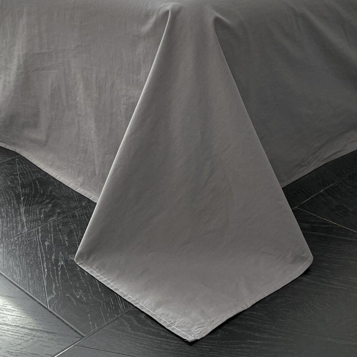 91家纺网 家纺一手货源 找家纺 ab家纺 2026新款全棉纯棉三层纱提花四件套 素影-灰