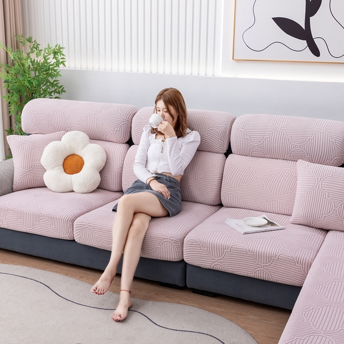 91家纺网 家纺一手货源 找家纺 （总）沐沐 2026新款灵芸提花沙发笠