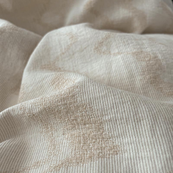 91家纺网 家纺一手货源 找家纺 ab家纺 2026新款全棉纯棉三层纱提花四件套 素影-咖