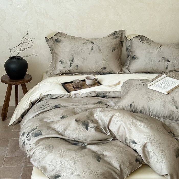 91家纺网 家纺一手货源 找家纺 Mr.pig猪先生水洗棉 2025新款保暖舒适羊毛印花工艺四件套 清欢-绿