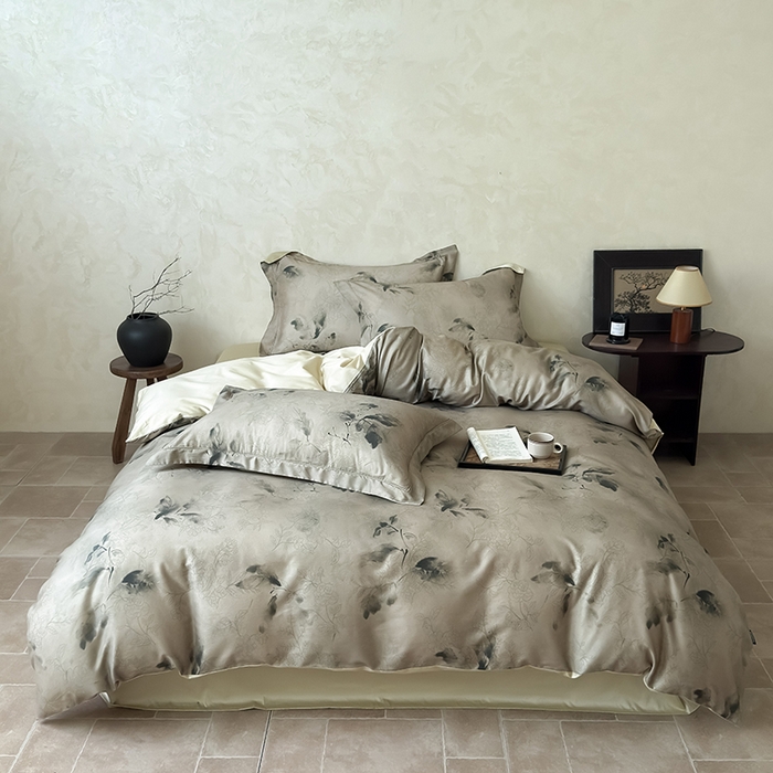 Mr.pig猪先生水洗棉 2025新款保暖舒适羊毛印花工艺四件套 清欢-绿