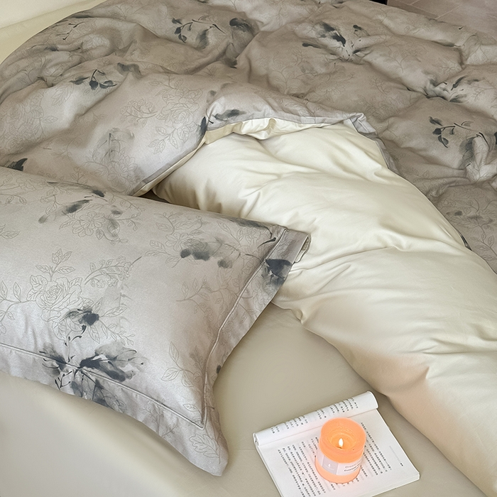 91家纺网 家纺一手货源 找家纺 Mr.pig猪先生水洗棉 2025新款保暖舒适羊毛印花工艺四件套 清欢-绿