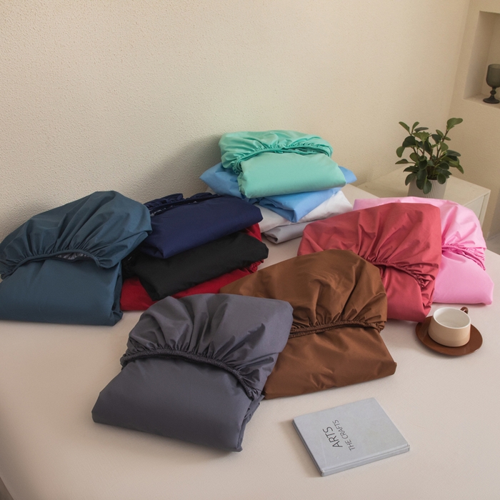 91家纺网 家纺一手货源 找家纺 （总）三悦四季 2026新款纯色亲肤磨毛防水床笠跨境直播爆款床笠三件套外贸可定制任意尺寸