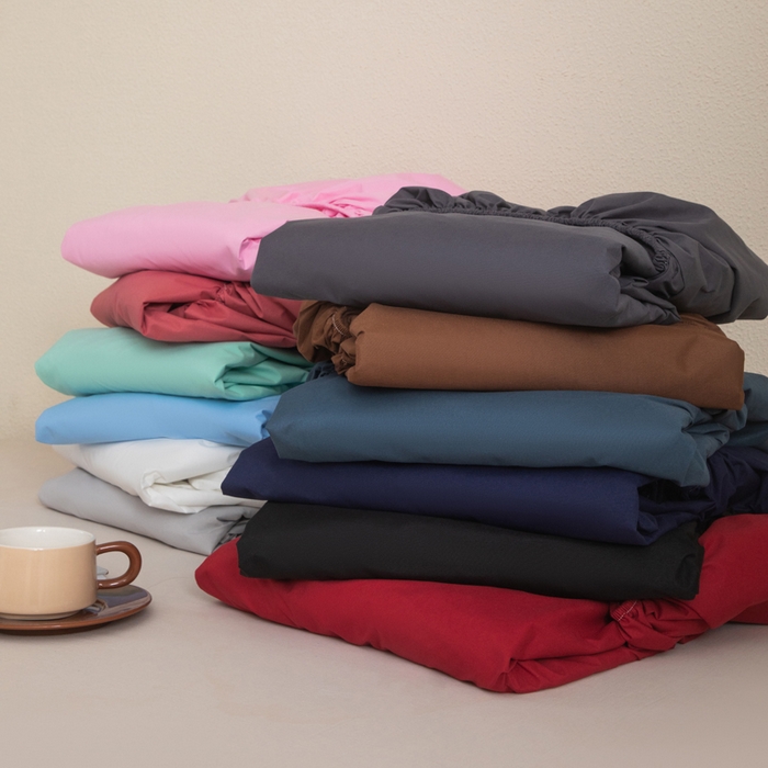 91家纺网 家纺一手货源 找家纺 三悦四季 2026新款纯色亲肤磨毛防水床笠跨境直播爆款床笠三件套外贸可定制任意尺寸 组合图 仅供参考