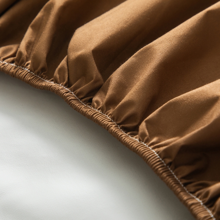 91家纺网 家纺一手货源 找家纺 三悦四季 2026新款纯色亲肤磨毛防水床笠跨境直播爆款床笠三件套外贸可定制任意尺寸 咖色